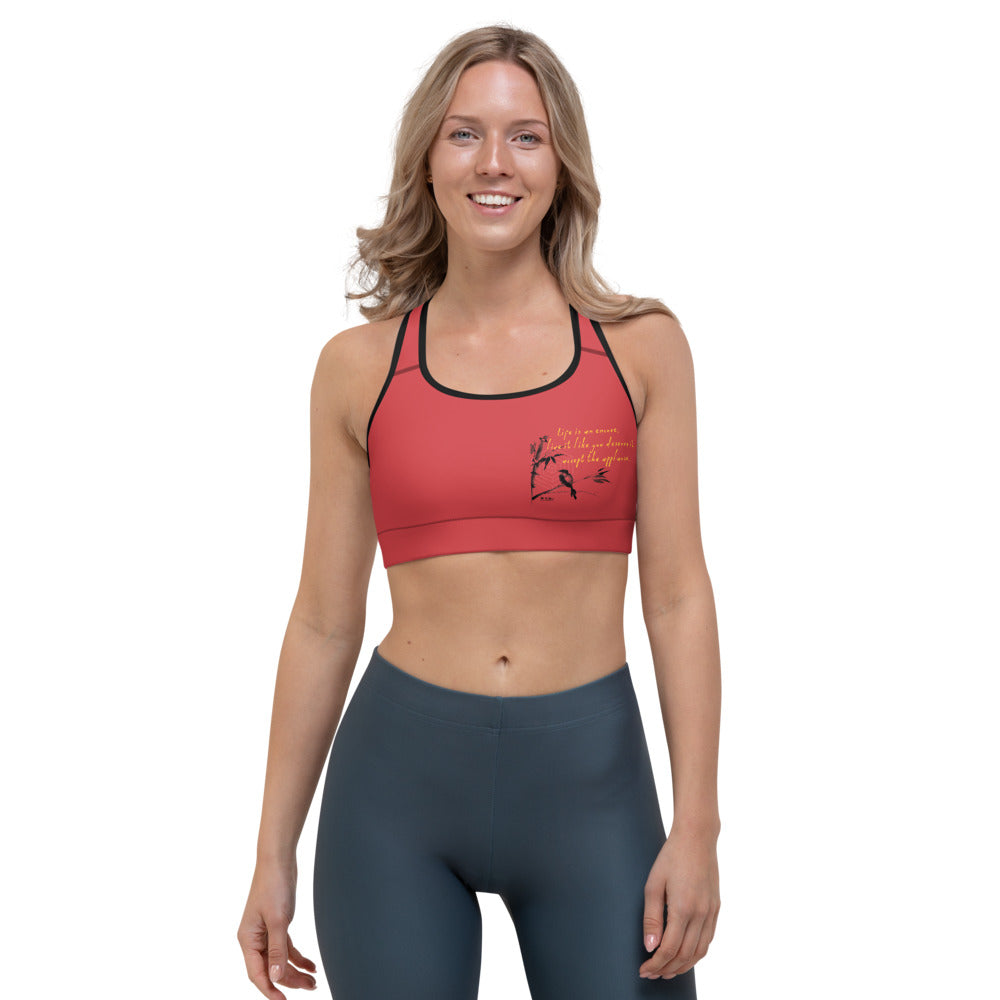 Life Is An Encore Haiku With Wren on Sports Bra