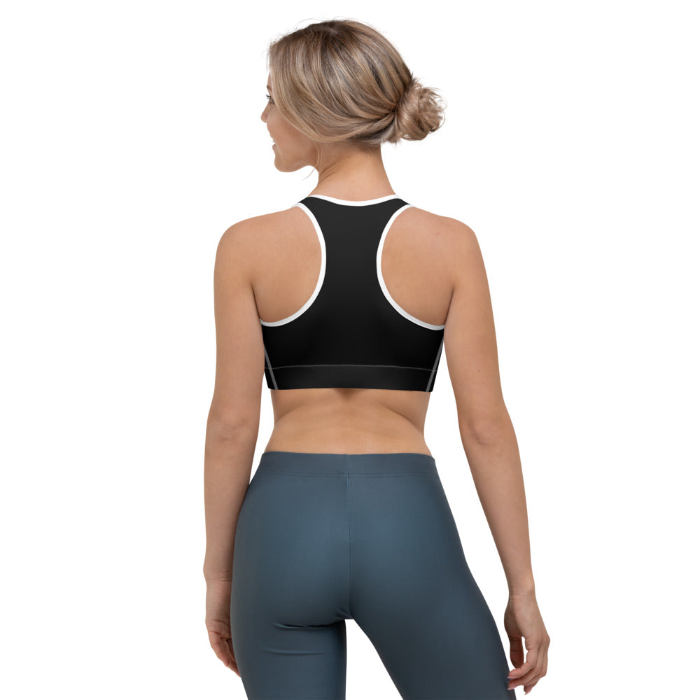 5813 Ventures Logo In Pearl on Sports Bra