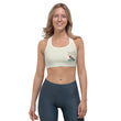 Future Is Bright Haiku With Mountain Sun on Sports Bra