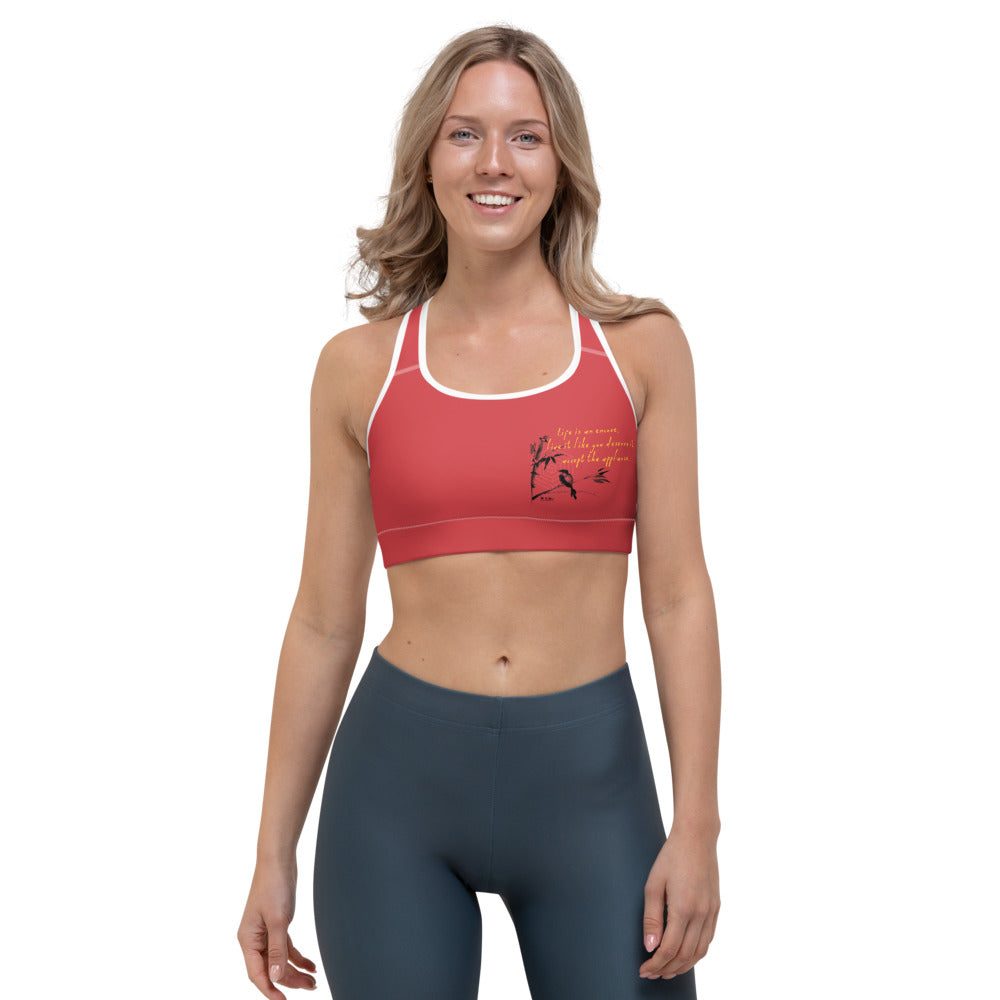 Life Is An Encore Haiku With Wren on Sports Bra