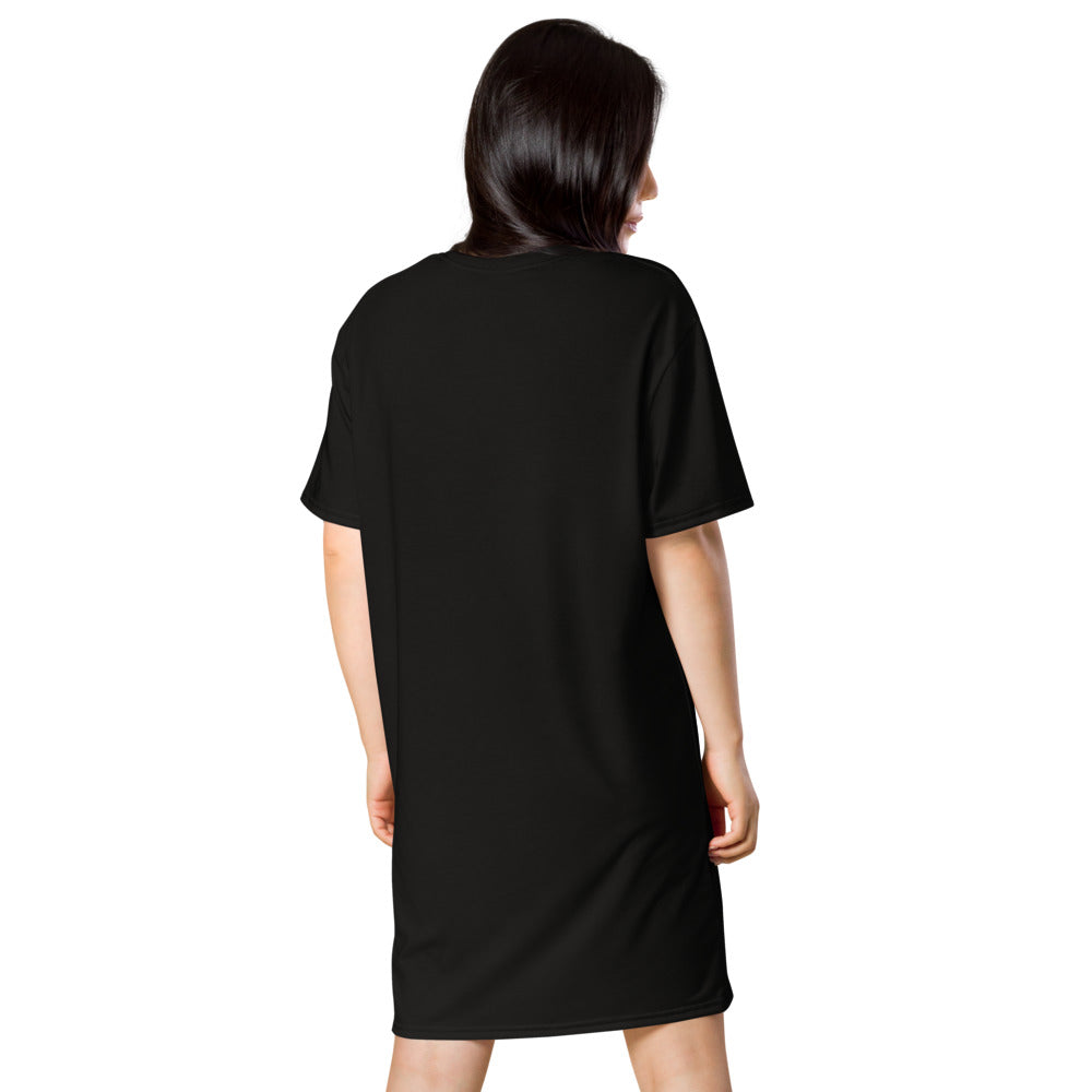 Lead By Example Haiku With Mountain Shrines on Women's Original T-Shirt Dress - Sleep Shirt