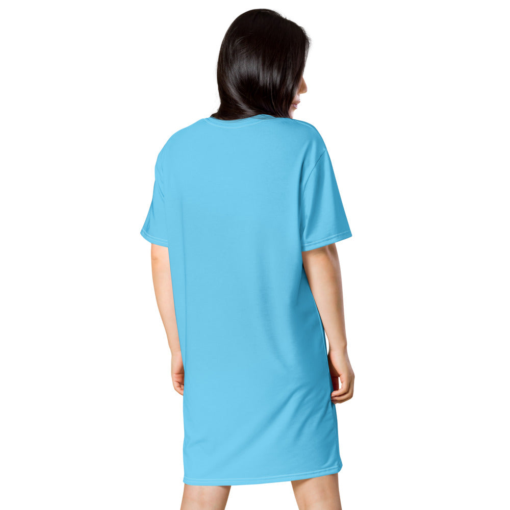 Baby Animals Keep Moving The World Forward In Blue on Women's Original T-Shirt Dress - Sleep Shirt