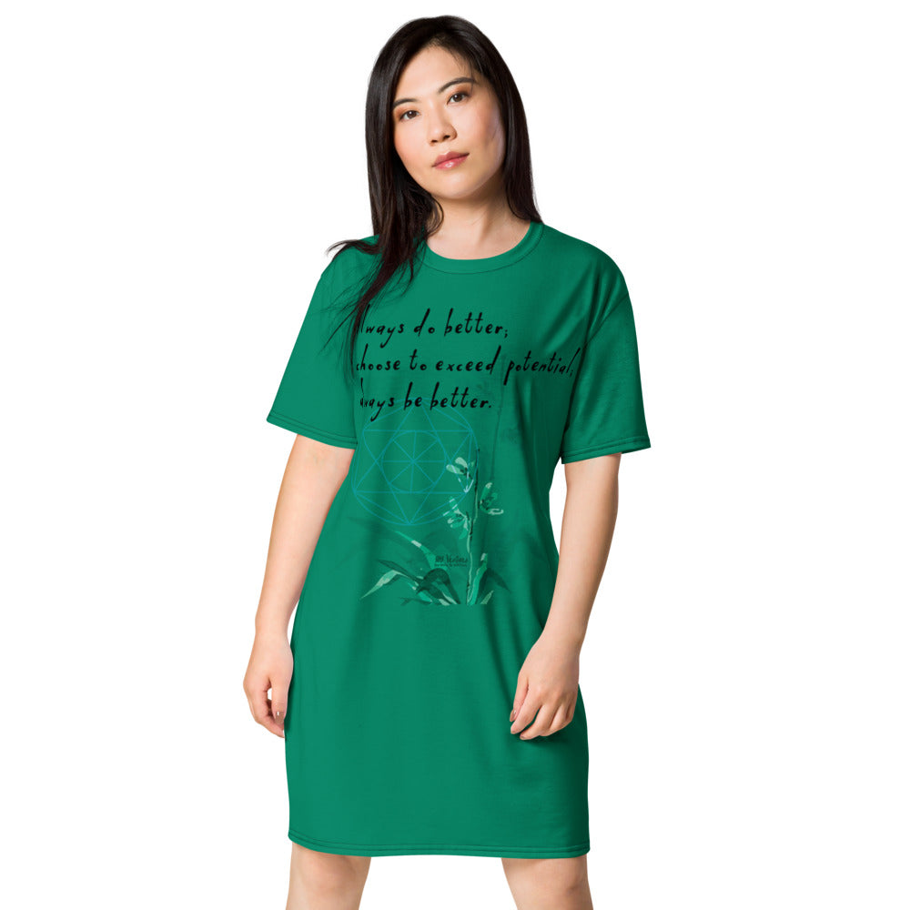 Always Better Haiku With Lilies on Women's Original T-Shirt Dress - Sleep Shirt