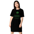 Binary Instructions To Keep Moving The World Forward With Venusian Earth In Green on Women's Original T-Shirt Dress - Sleep Shirt