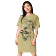 Matsuo Basho Haiku With Bonsai on Women's Original T-Shirt Dress - Sleep Shirt