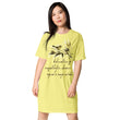 Sage Wisdom Haiku With Sparrow on Women's Original T-Shirt Dress - Sleep Shirt