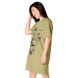 Matsuo Basho Haiku With Bonsai on Women's Original T-Shirt Dress - Sleep Shirt