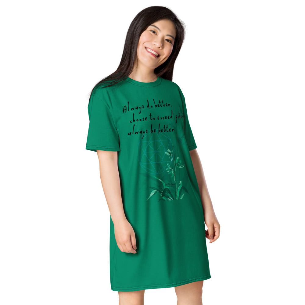 Always Better Haiku With Lilies on Women's Original T-Shirt Dress - Sleep Shirt