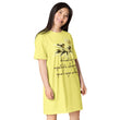 Sage Wisdom Haiku With Sparrow on Women's Original T-Shirt Dress - Sleep Shirt