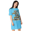 Baby Animals Keep Moving The World Forward In Blue on Women's Original T-Shirt Dress - Sleep Shirt