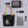 Lead By Example Haiku With Mountain Shrines on Tote Bag