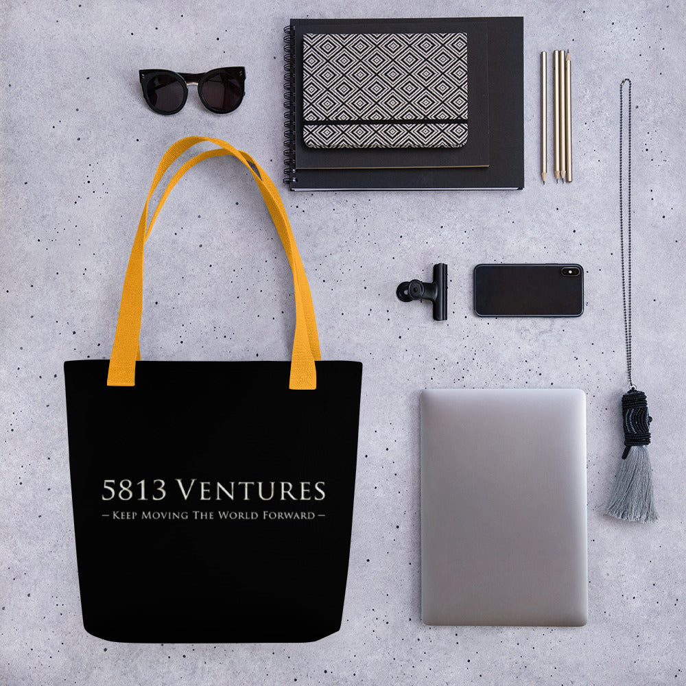 5813 Ventures Logo In Pearl on Tote Bag