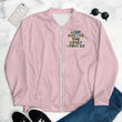 Baby Animals Keep Moving The World Forward In Pink on Bomber Jacket