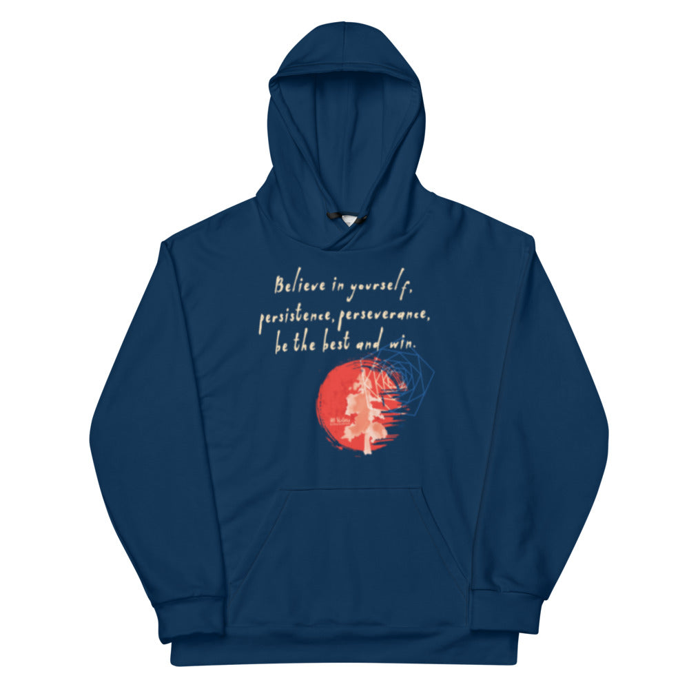 Believe To Win Haiku With Sun Tree on Unisex Original Hoodie