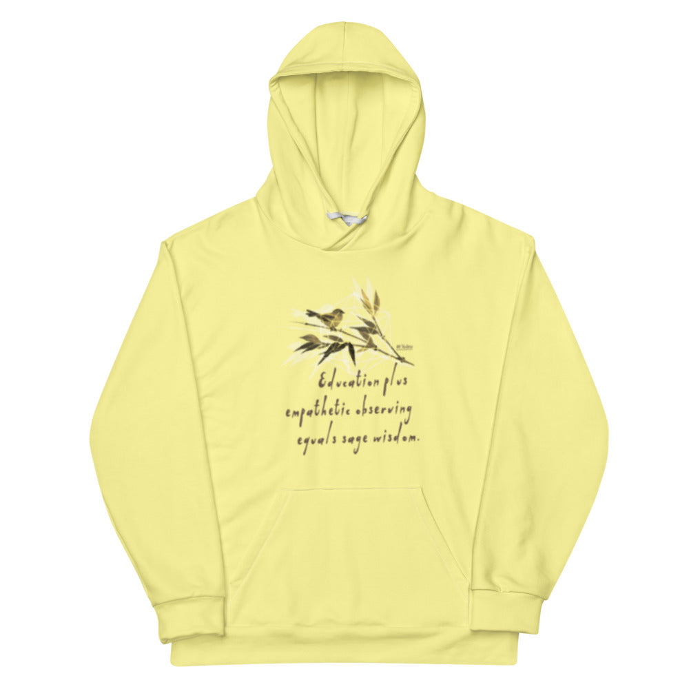 Sage Wisdom Haiku With Sparrow on Unisex Original Hoodie