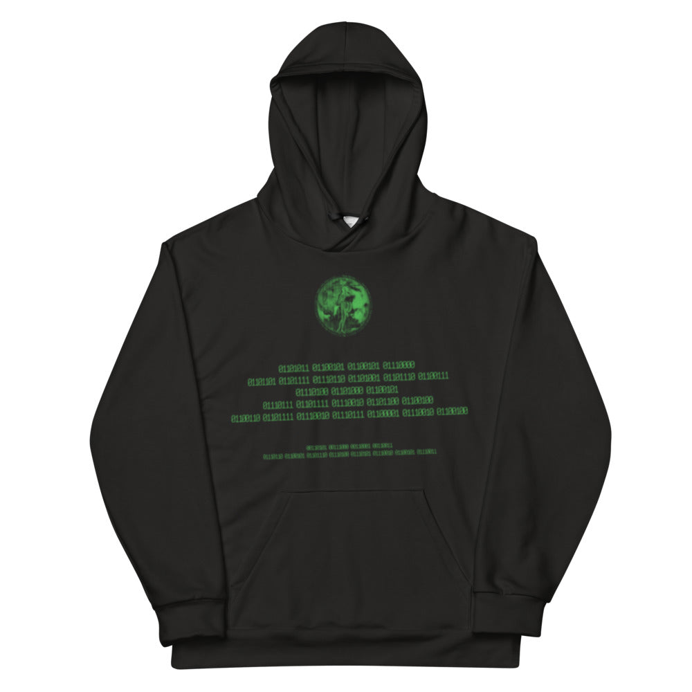 Binary Instructions To Keep Moving The World Forward With Venusian Earth In Green on Unisex Original Hoodie