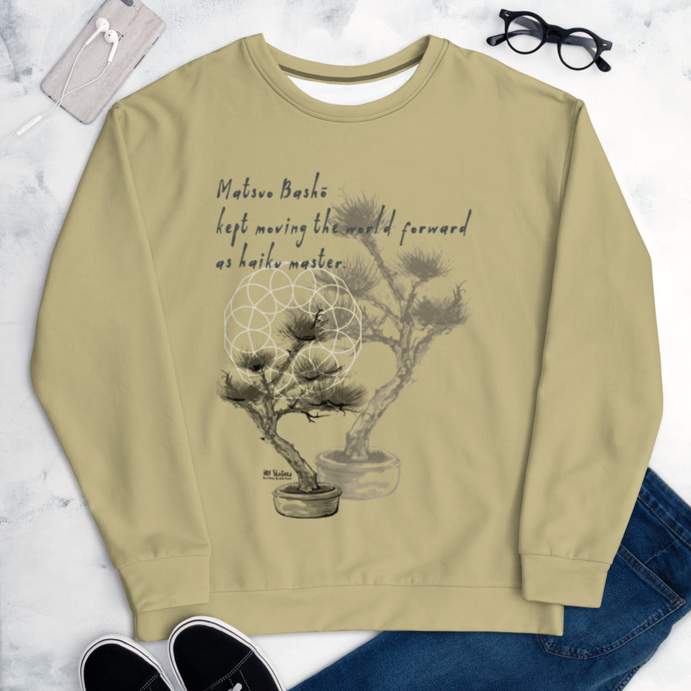 Matsuo Basho Haiku With Bonsai on Unisex Original Sweatshirt