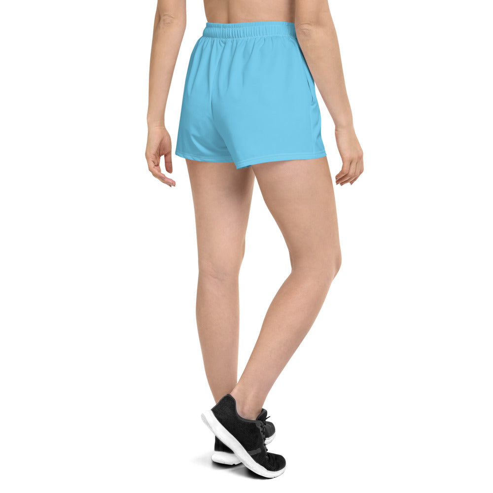 Baby Animals Keep Moving The World Forward In Blue on Women's Athletic Short Shorts