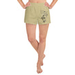 Matsuo Basho Haiku With Bonsai on Women's Athletic Short Shorts