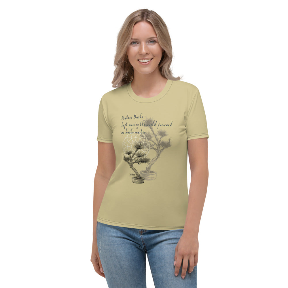 Matsuo Basho Haiku With Bonsai on Women's Original T-Shirt