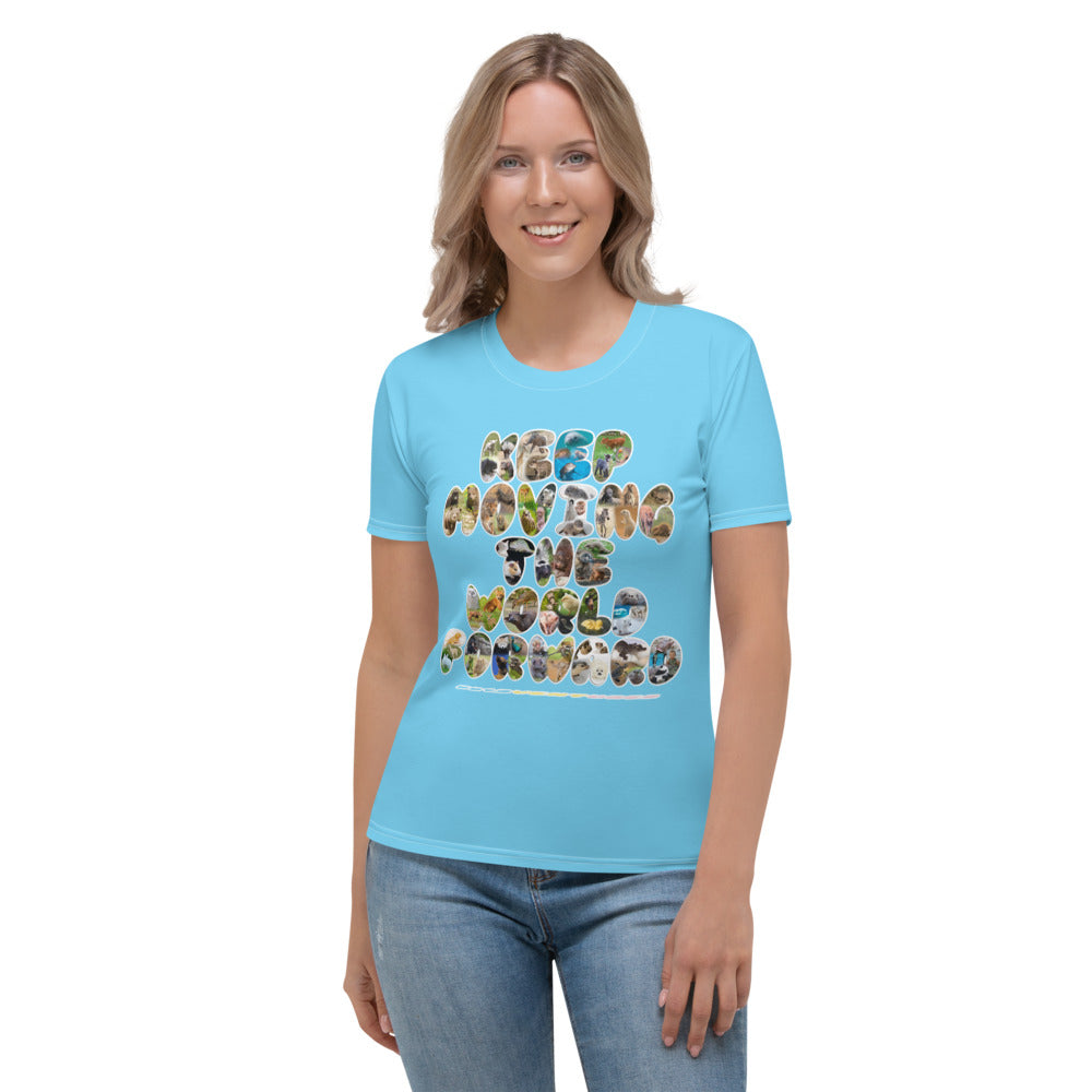 Baby Animals Keep Moving The World Forward In Blue on Women's Original T-Shirt