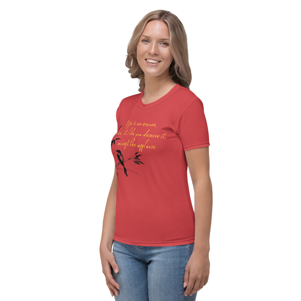 Life Is An Encore Haiku With Wren on Women's Original T-Shirt