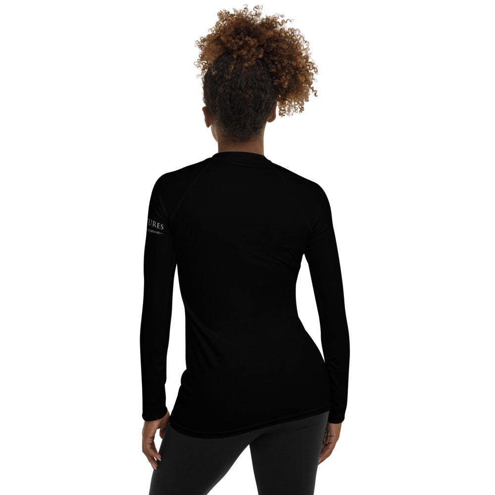 5813 Ventures Logo In Pearl on Women's Rash Guard