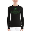 Binary Instructions To Keep Moving The World Forward With Venusian Earth In Green on Women's Rash Guard