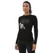 Lead By Example Haiku With Mountain Shrines on Women's Rash Guard