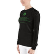 Binary Instructions To Keep Moving The World Forward With Venusian Earth In Green on Women's Rash Guard