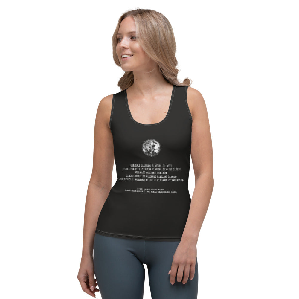 Binary Instructions To Keep Moving The World Forward With Venusian Earth In White on Women's Original Tank Top