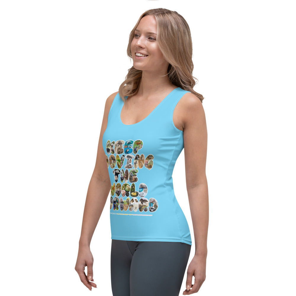 Baby Animals Keep Moving The World Forward In Blue on Women's Original Tank Top