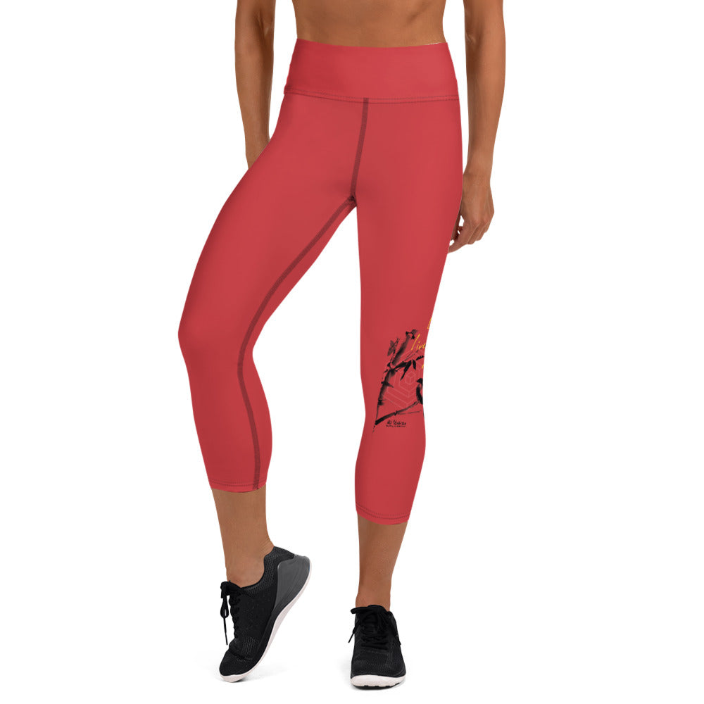 Life Is An Encore Haiku With Wren on Capri Yoga Pants