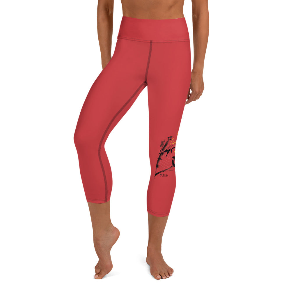 Life Is An Encore Haiku With Wren on Capri Yoga Pants