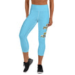 Baby Animals Keep Moving The World Forward In Blue on Capri Yoga Pants