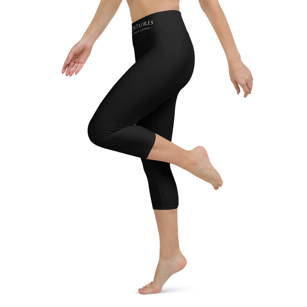 5813 Ventures Logo In Pearl on Capri Yoga Pants