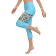 Baby Animals Keep Moving The World Forward In Blue on Capri Yoga Pants