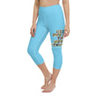 Baby Animals Keep Moving The World Forward In Blue on Capri Yoga Pants