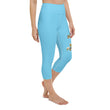 Baby Animals Keep Moving The World Forward In Blue on Capri Yoga Pants