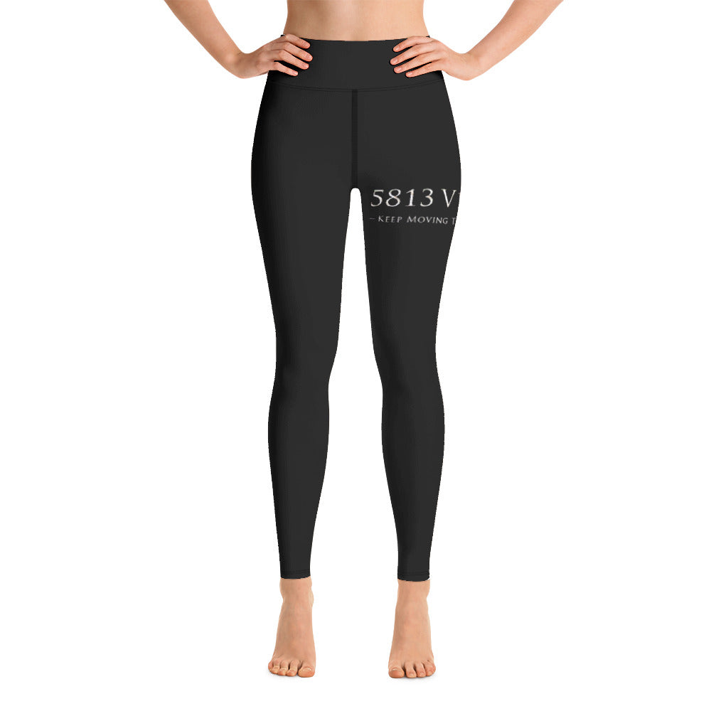 5813 Ventures Logo In Pearl on Yoga Pants