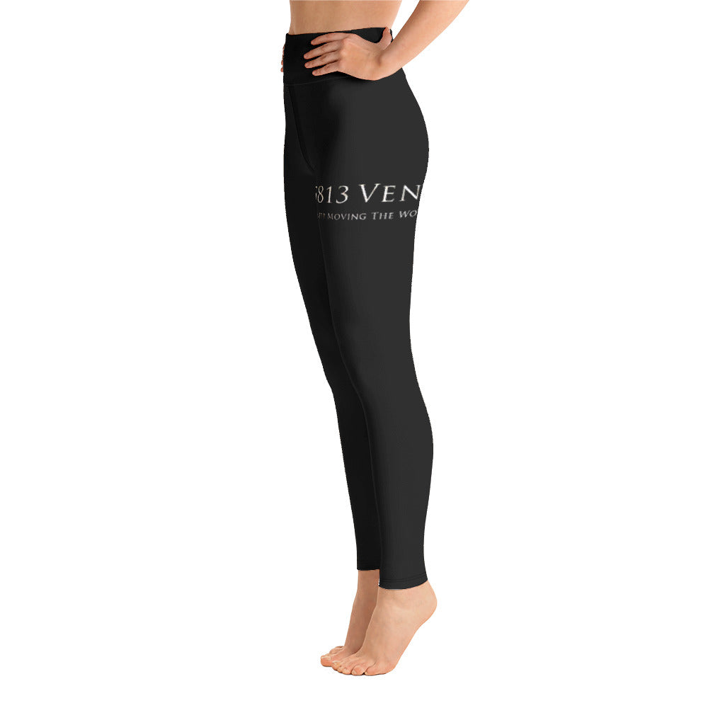 5813 Ventures Logo In Pearl on Yoga Pants