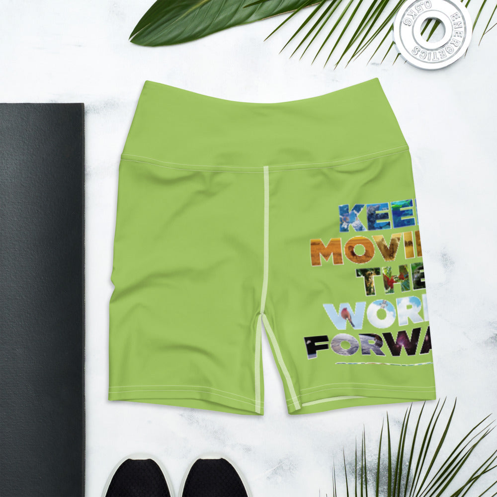 Environmental Causes Keep Moving The World Forward on Yoga Shorts