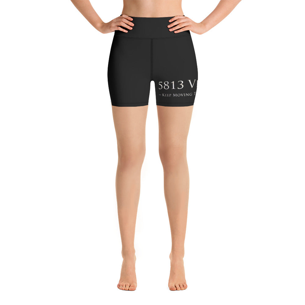 5813 Ventures Logo In Pearl on Yoga Shorts