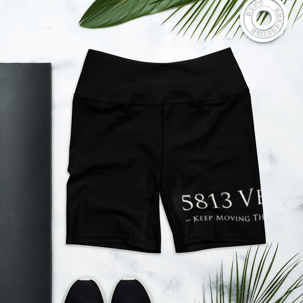 5813 Ventures Logo In Pearl on Yoga Shorts