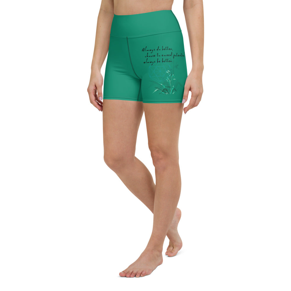 Always Better Haiku With Lilies on Yoga Shorts