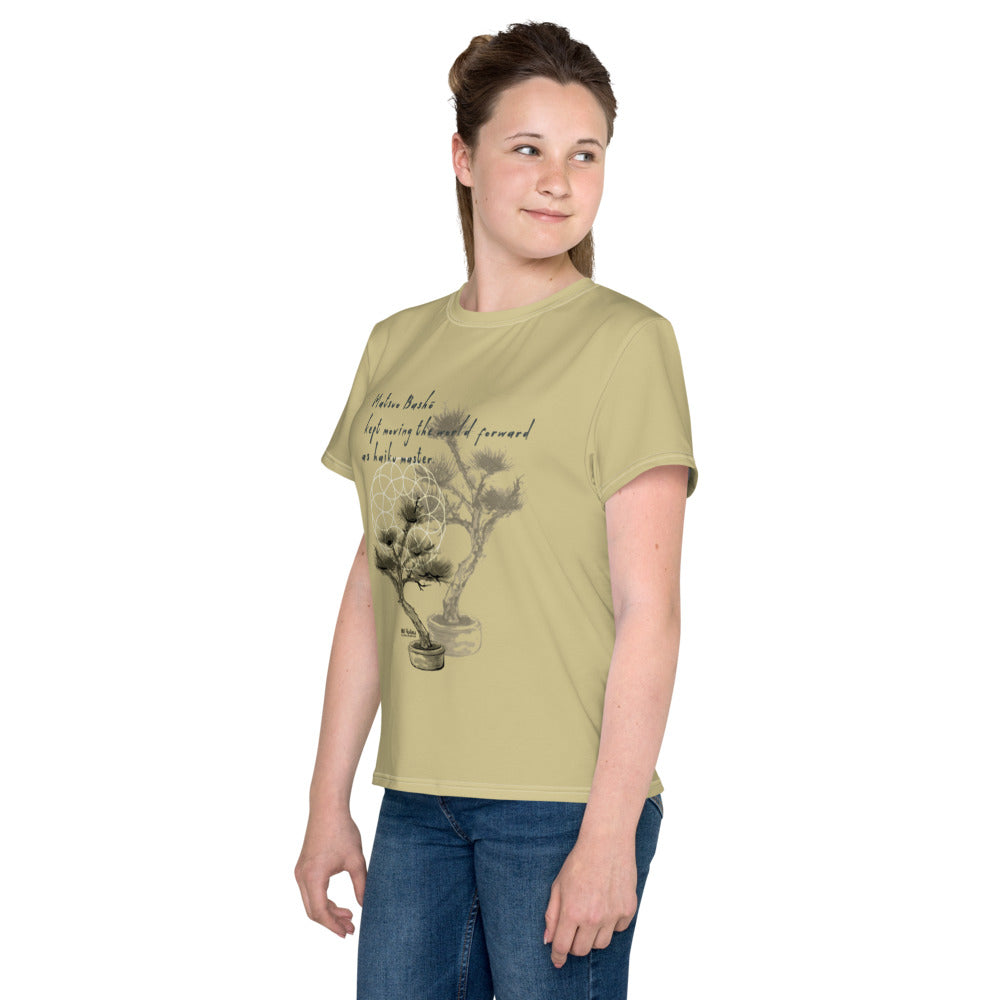 Matsuo Basho Haiku With Bonsai on Youth Original Tee Shirt