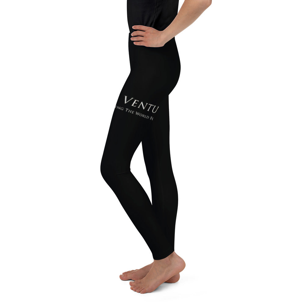 5813 Ventures Logo In Pearl on Youth Leggings