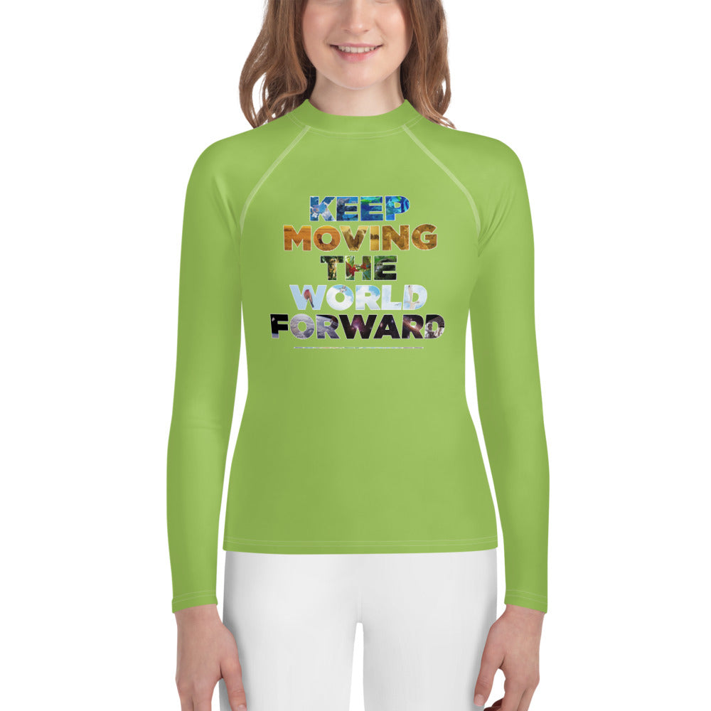 Environmental Causes Keep Moving The World Forward on Youth Rash Guard