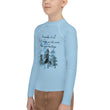 Remember Your Heritage Haiku With Trees on Youth Rash Guard