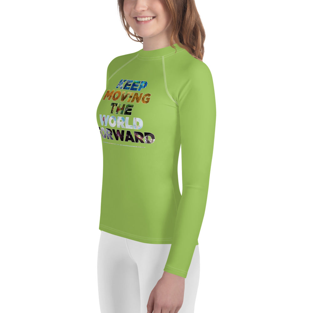 Environmental Causes Keep Moving The World Forward on Youth Rash Guard